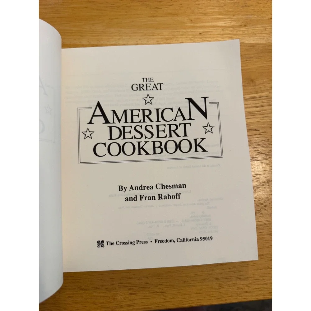 The Great American Dessert Cookbook Andrea Chesman Fran Raboff 1990 Softcover